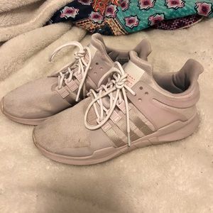 purple-grey adidas sneakers!